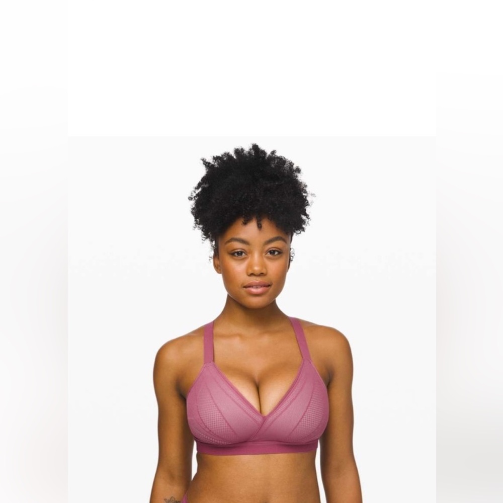 [34DD] 2019 Lululemon Awake To Lace Bra In Plumful Smoky Blush